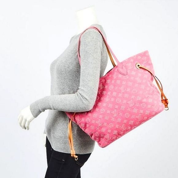 🩷AUTHENTIC Pink Louis Vuitton Neverfull MM Stone - Picture 3 of 15
